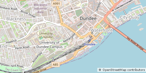 Map of Dundee, Angus