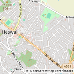 Map of Wirral, Merseyside