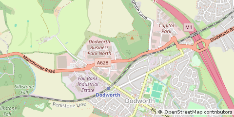 Map of Barnsley, South Yorkshire