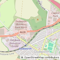 Map of Barnsley, South Yorkshire