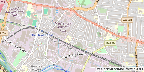 Map of Birmingham, West Midlands
