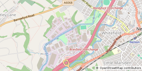 Map of Nelson, Lancashire