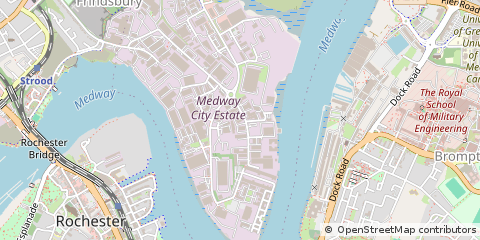 Map of Rochester, Kent
