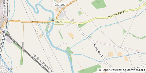 Map of Loughborough, Leicestershire