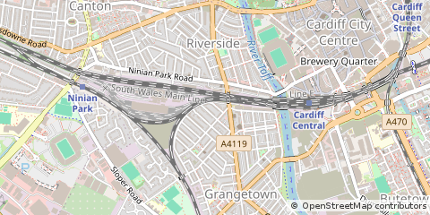 Map of Cardiff