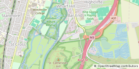 Map of Winchester, Hampshire