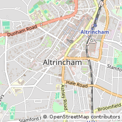 Map of Altrincham, Cheshire