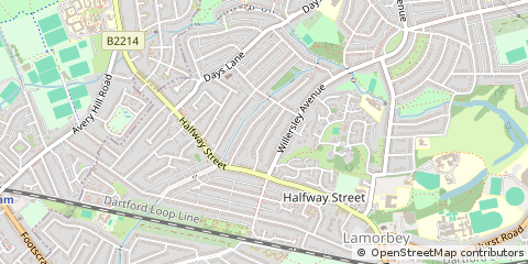 Map of Sidcup, Kent