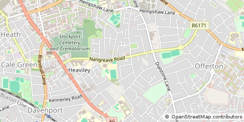 Map of Stockport, Cheshire