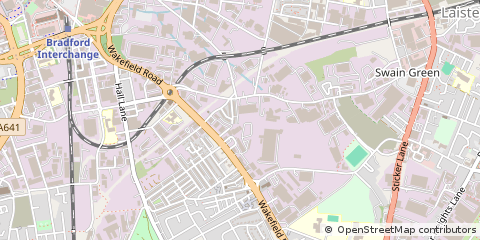 Map of Bradford, West Yorkshire