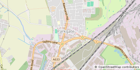Map of Rotherham, South Yorkshire