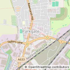 Map of Rotherham, South Yorkshire