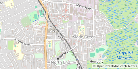 Map of Erith, Kent