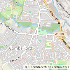 Map of Stowmarket, Suffolk