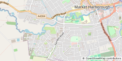 Map of Market Harborough, Leicestershire