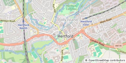 Map of Hertford, Hertfordshire