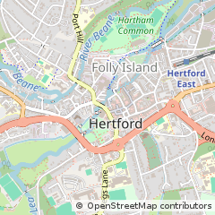 Map of Hertford, Hertfordshire