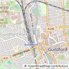 Map of Guildford, Surrey
