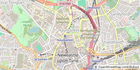 Map of Newcastle Upon Tyne