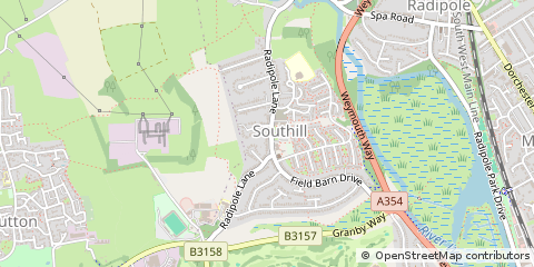 Map of Weymouth, Dorset