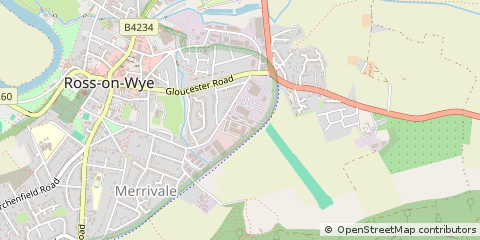 Map of Ross-on-WYE, Herefordshire