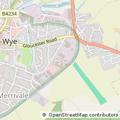 Map of Ross-on-WYE, Herefordshire