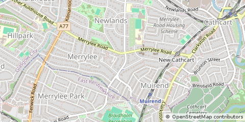 Map of Glasgow, Strathclyde