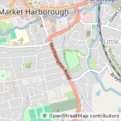 Map of Market Harborough, Leicestershire