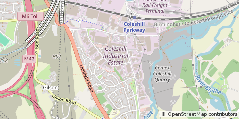 Map of Coleshill, Birmingham