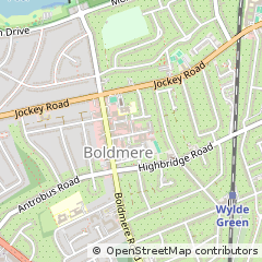 Map of Sutton Coldfield, West Midlands