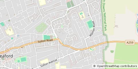 Map of Seaford, East Sussex