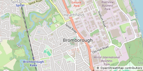 Map of Wirral, Merseyside