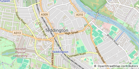 Map of Teddington, Middlesex
