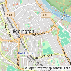 Map of Teddington, Middlesex
