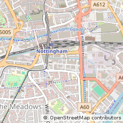 Map of Nottingham, Nottinghamshire