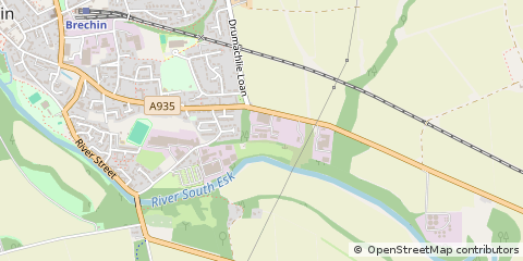 Map of Brechin, Angus