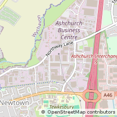 Map of Tewkesbury, Gloucestershire