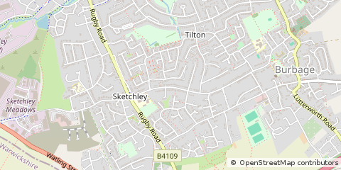 Map of Hinckley, Leicestershire