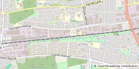 Map of Coventry, West Midlands