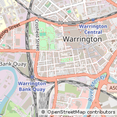 Map of Warrington, Cheshire