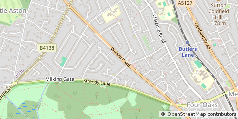 Map of Sutton Coldfield