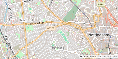 Map of Nottingham, Nottinghamshire