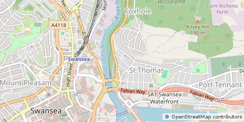 Map of Swansea
