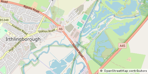 Map of Irthlingborough, Northamptonshire
