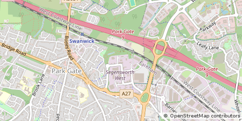 Map of Fareham, Hants