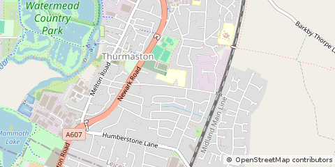 Map of Leicester, Leicestershire