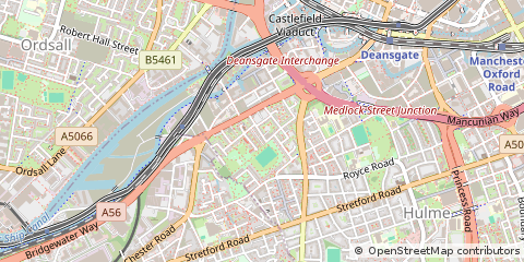 Map of WAY Hulme Manchester, Lancashire