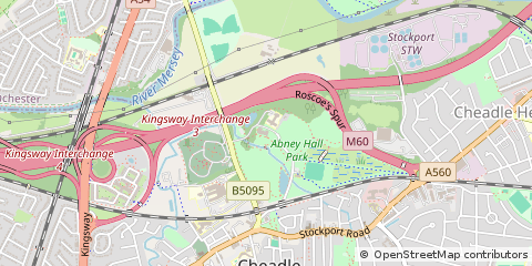 Map of Cheadle, Cheshire