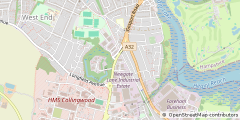 Map of Fareham, Hampshire