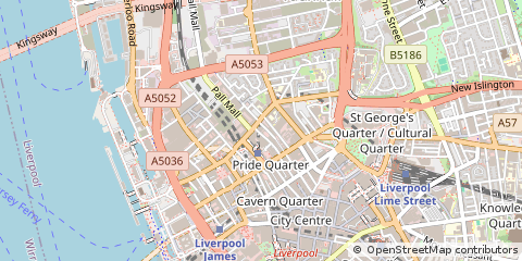 Map of Liverpool, Merseyside